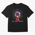 2026 Colorful Soccer Ball USA Canada Mexico 26 Classic T-Shirt Honor Champions and Dreams in the FIFA World Cup 2026 Group Stage Journey through Messi, CR7 and Mbappe Highlights, Germany Pride, Classic Soccer Heritage, Championship Pressure, Fan