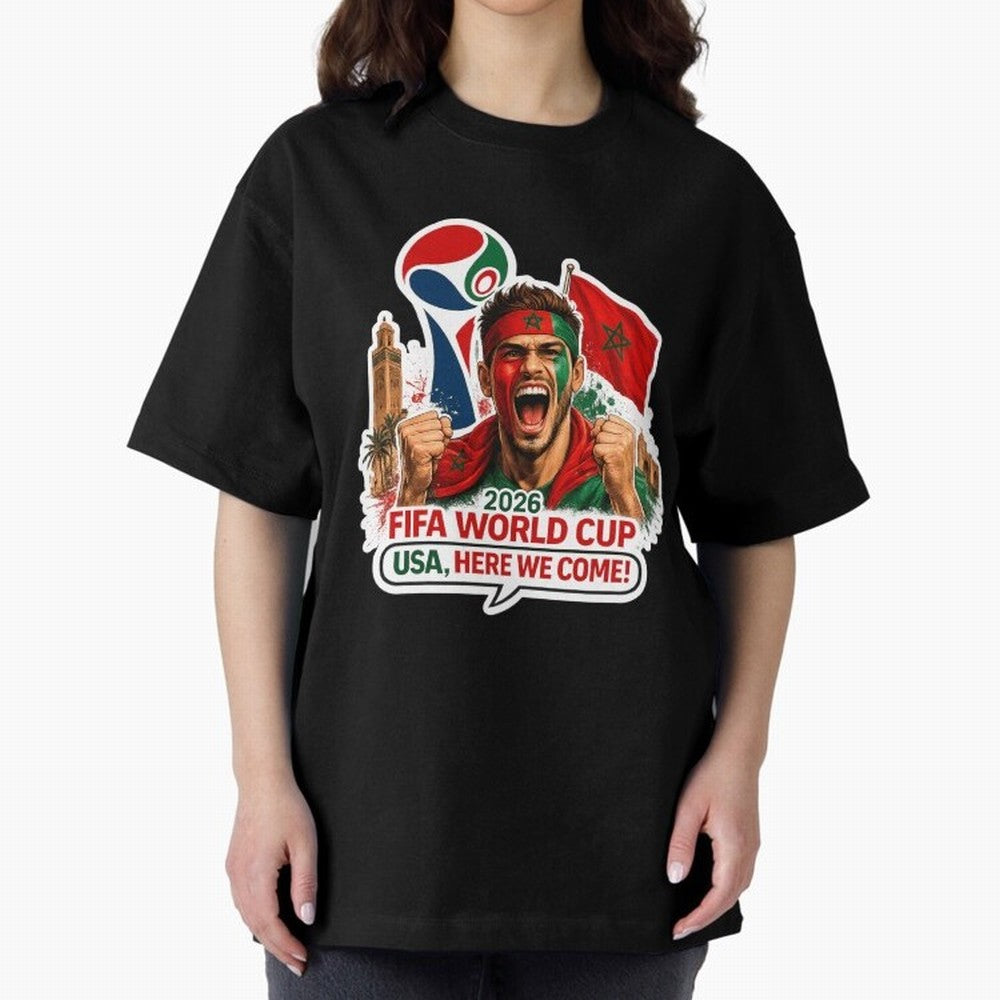 Morocco 2026 World Cup Fan Classic T-Shirt Represent the Passion of FIFA World Cup 2026 Group Stage with CR7 and Messi, Brazil, Portugal and Argentina Energy, Global Supporter Spirit, Legendary Goals, National Colors and Tournament Celebration;