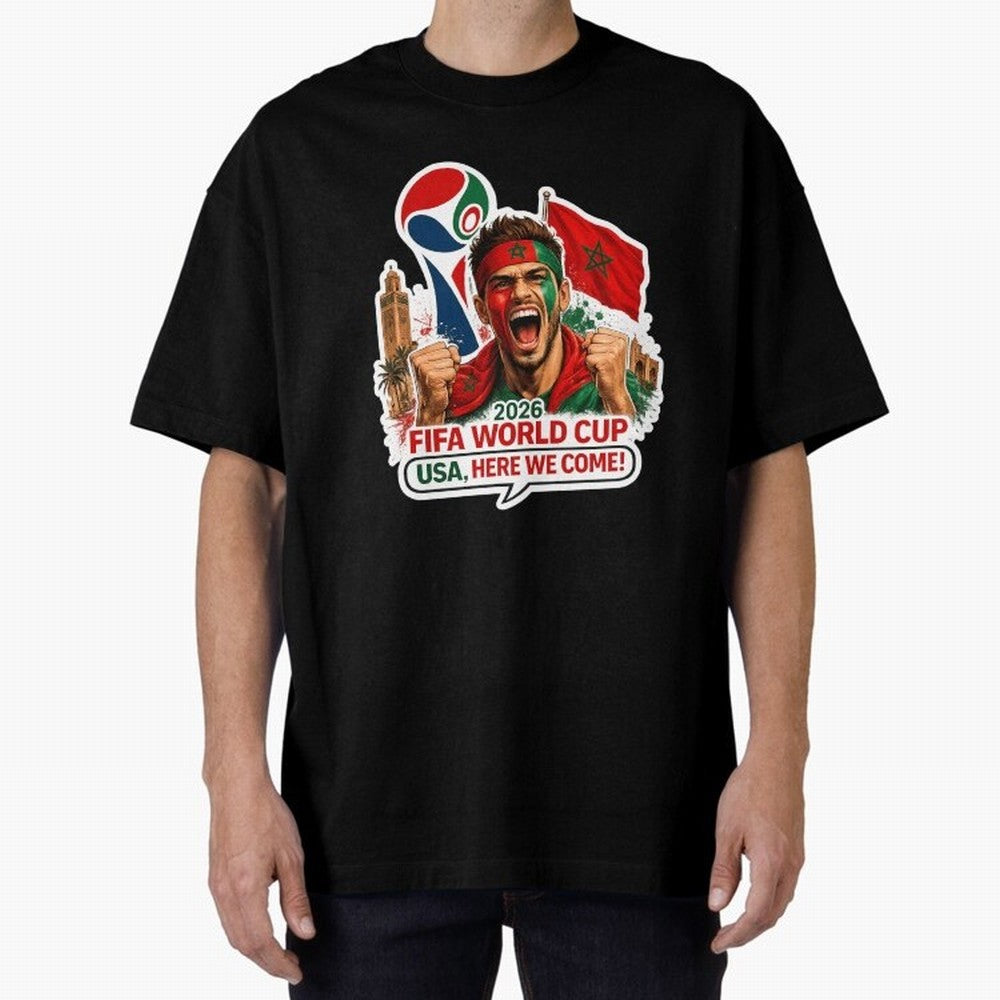 Morocco 2026 World Cup Fan Classic T-Shirt Represent the Passion of FIFA World Cup 2026 Group Stage with CR7 and Messi, Brazil, Portugal and Argentina Energy, Global Supporter Spirit, Legendary Goals, National Colors and Tournament Celebration;