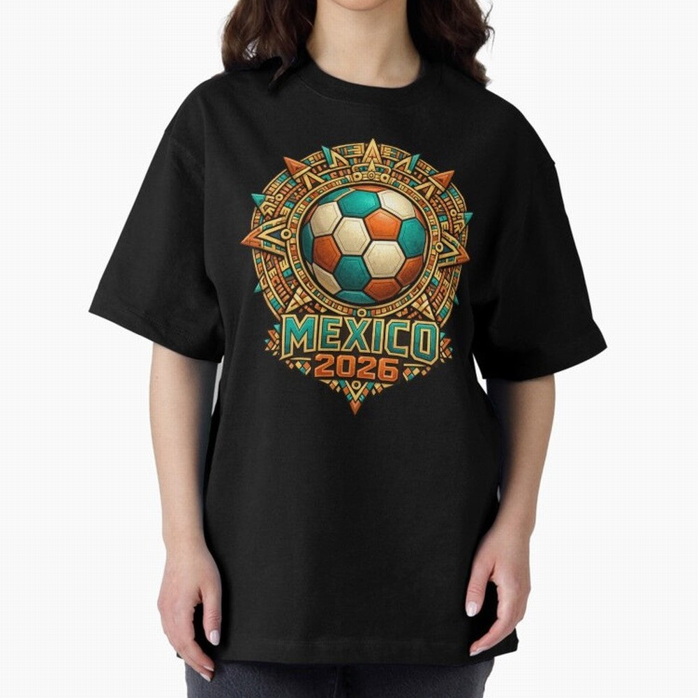 Mexico 2026 World Cup T-Shirt - Aztec Soccer Design - Mexican Heritage Football Tee Classic T-Shirt Bring Champion Energy into the FIFA World Cup 2026 Group Stage Journey through Neymar, Haaland and Cristiano Ronaldo Highlights, Argentina Pride,