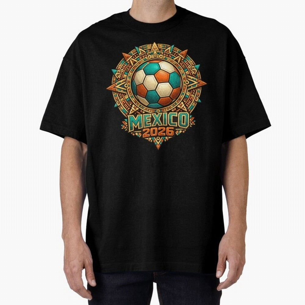 Mexico 2026 World Cup T-Shirt - Aztec Soccer Design - Mexican Heritage Football Tee Classic T-Shirt Bring Champion Energy into the FIFA World Cup 2026 Group Stage Journey through Neymar, Haaland and Cristiano Ronaldo Highlights, Argentina Pride,
