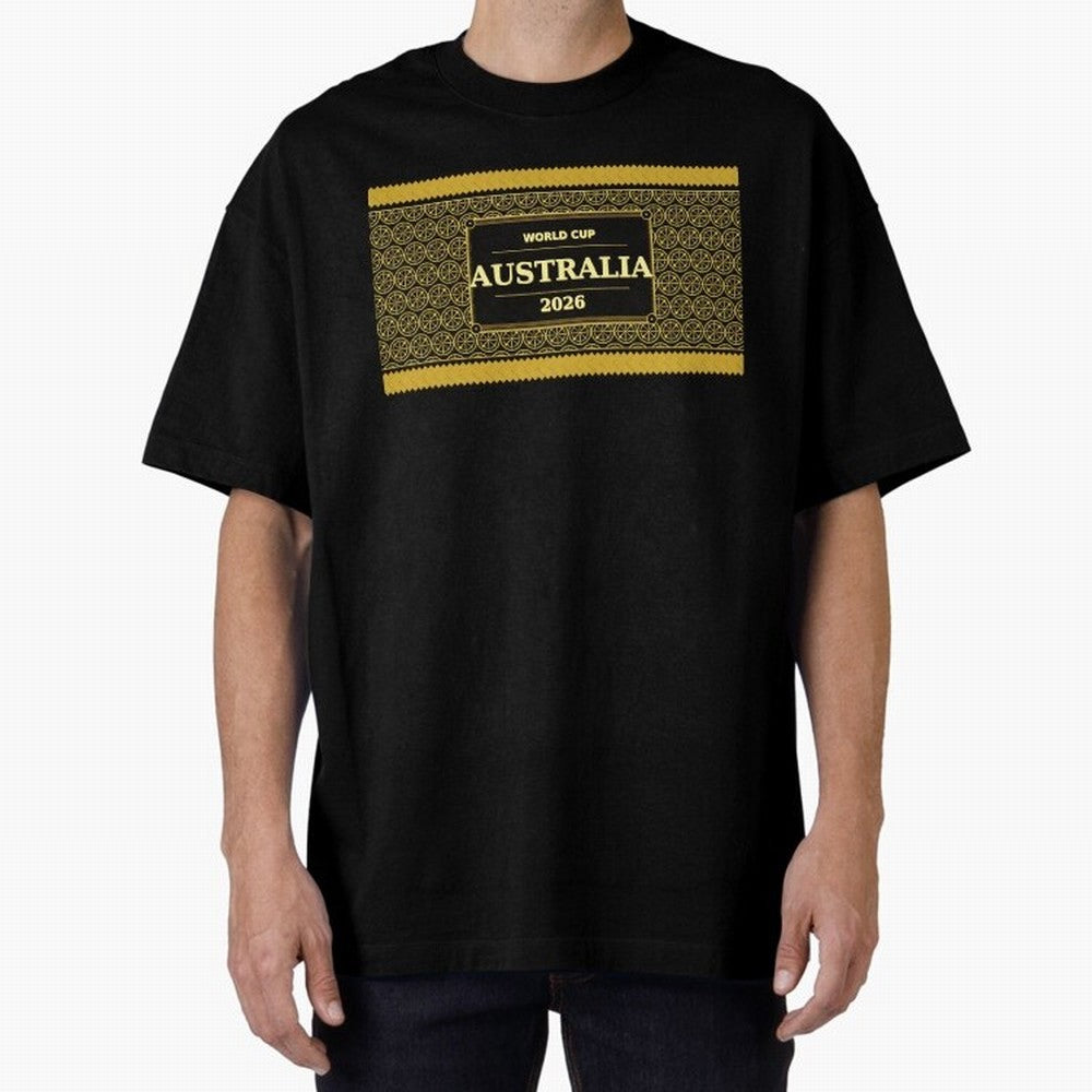 Australia Football Fan 2026 Black Gold Luxury Wrap ¡ª Socceroos Soccer Fan Classic T-Shirt Celebrate Rivalries and Pride in FIFA World Cup 2026 USA Canada Mexico Filled with Neymar, France and Portugal Energy, Supporter Pride, Iconic Celebrations,