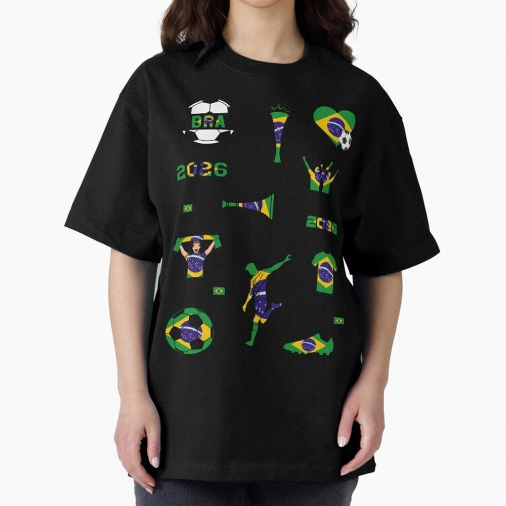 Brazil 2026 Soccer Collection Classic T-Shirt Experience Global Football Passion for FIFA World Cup 2026 USA Canada Mexico, Made for CR7, Brazil, Portugal and Argentina, Soccer Culture, Superstar Moments, National Team Dreams and Competitive Fire;