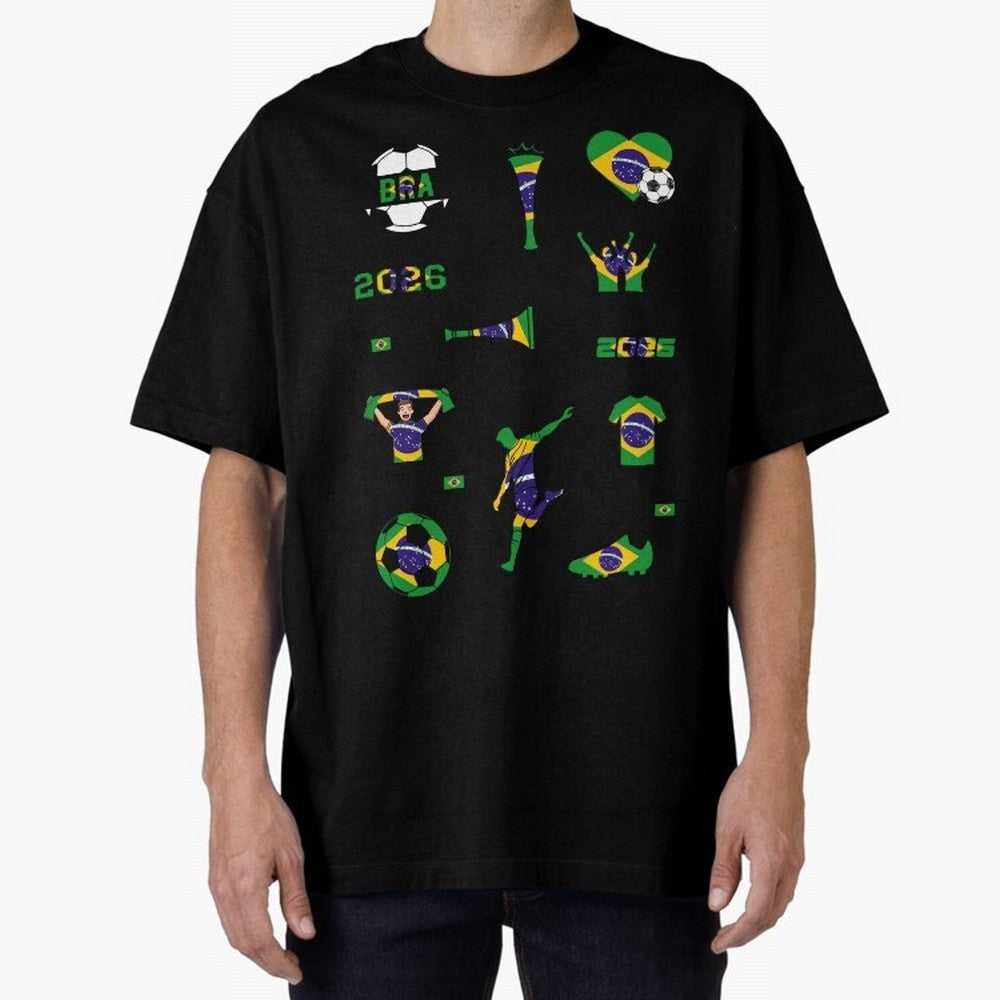 Brazil 2026 Soccer Collection Classic T-Shirt Experience Global Football Passion for FIFA World Cup 2026 USA Canada Mexico, Made for CR7, Brazil, Portugal and Argentina, Soccer Culture, Superstar Moments, National Team Dreams and Competitive Fire;