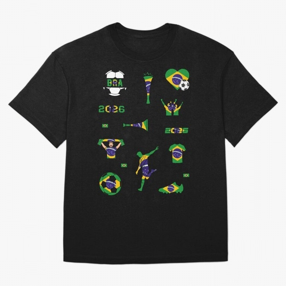 Brazil 2026 Soccer Collection Classic T-Shirt Experience Global Football Passion for FIFA World Cup 2026 USA Canada Mexico, Made for CR7, Brazil, Portugal and Argentina, Soccer Culture, Superstar Moments, National Team Dreams and Competitive Fire;