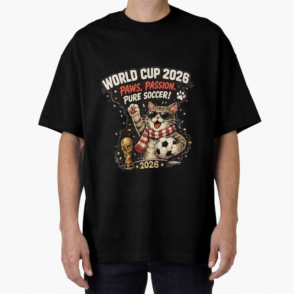 World Cup 2026 Funny Cat Soccer Retro Shirt Classic T-Shirt Keep the Legacy of the FIFA World Cup 2026 Journey through Messi and Cristiano Ronaldo Highlights, Spain and Netherlands Pride, Tournament Hype, Historic Matchups, Family Viewing Parties