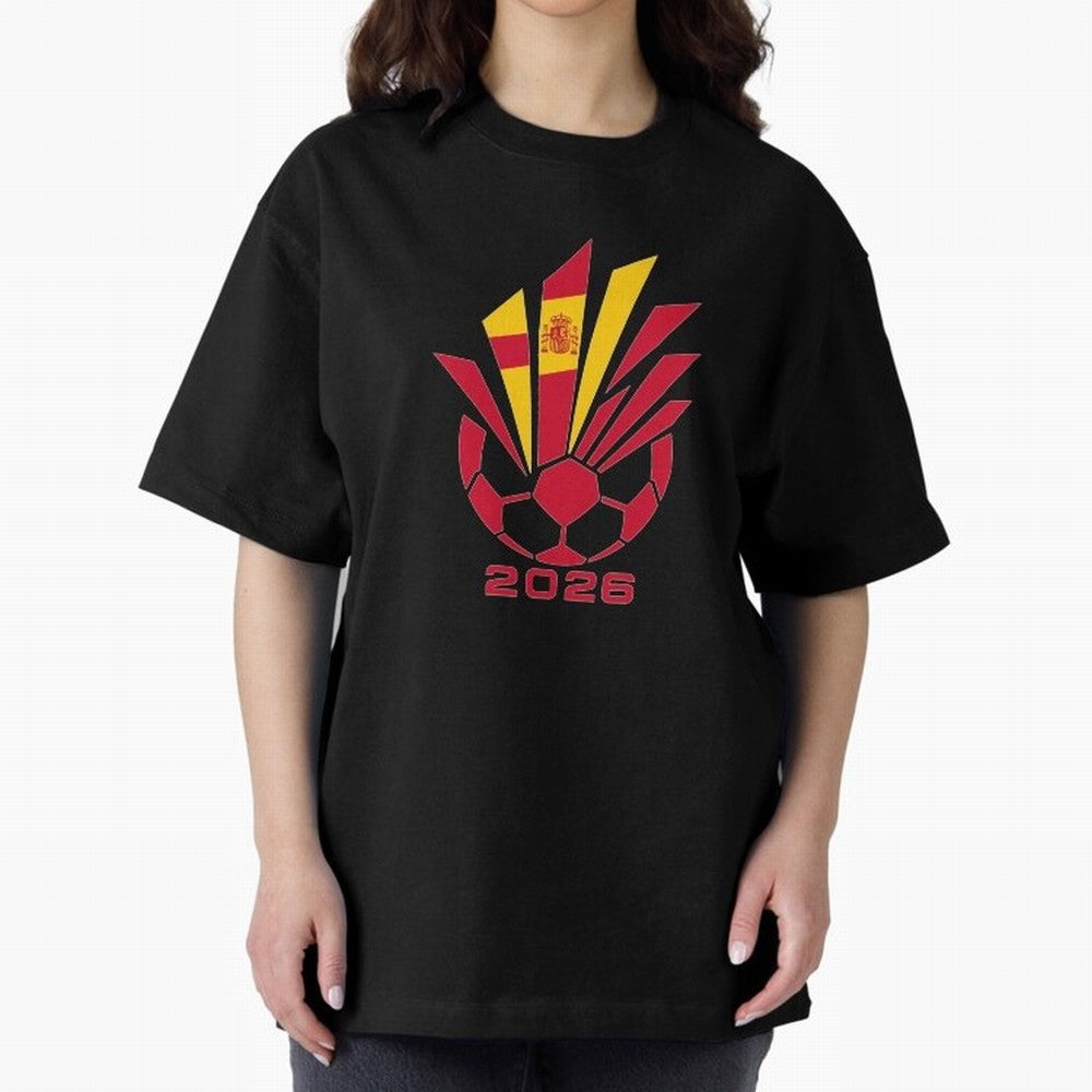Spain Soccer 2026 Flag Burst Emblem Classic T-Shirt Back Your Heroes with Match Day Hype around FIFA World Cup 2026, Messi and Cristiano Ronaldo, England, France and Netherlands, Stadium Chants, National Pride, Trophy Dreams and Unforgettable