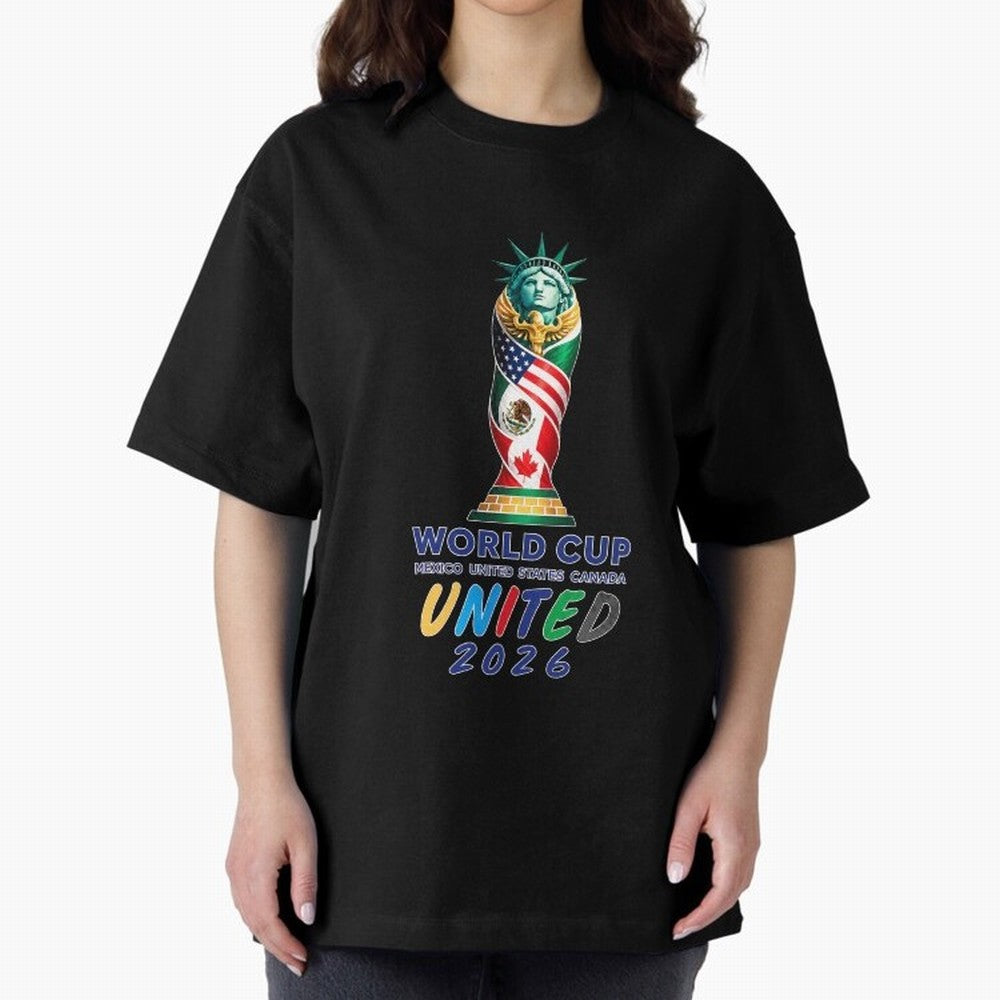 World Cup United 2026 Mexico USA Canada Soccer Design Classic T-Shirt Represent Global Football Passion for FIFA World Cup 2026 USA Canada Mexico, Driven by Mbappe and Neymar, Argentina and Brazil, Sports Nostalgia, International Competition,
