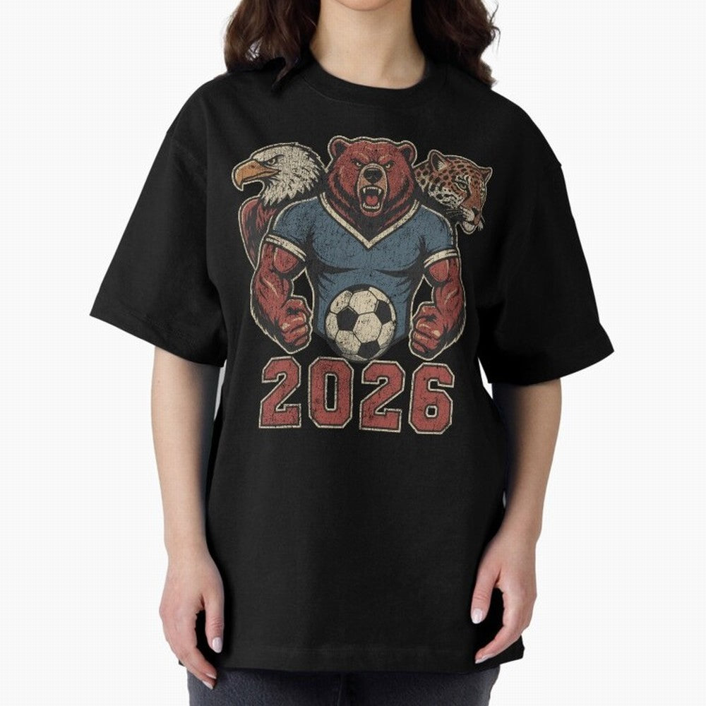 World Cup 2026 Host Mascots | USA Canada Mexico Soccer Classic T-Shirt Stand Out with Spirit from FIFA World Cup 2026 USA Canada Mexico Centered on Haaland, Brazil, Portugal and Argentina Energy, Stadium Chants, National Pride, Trophy Dreams and
