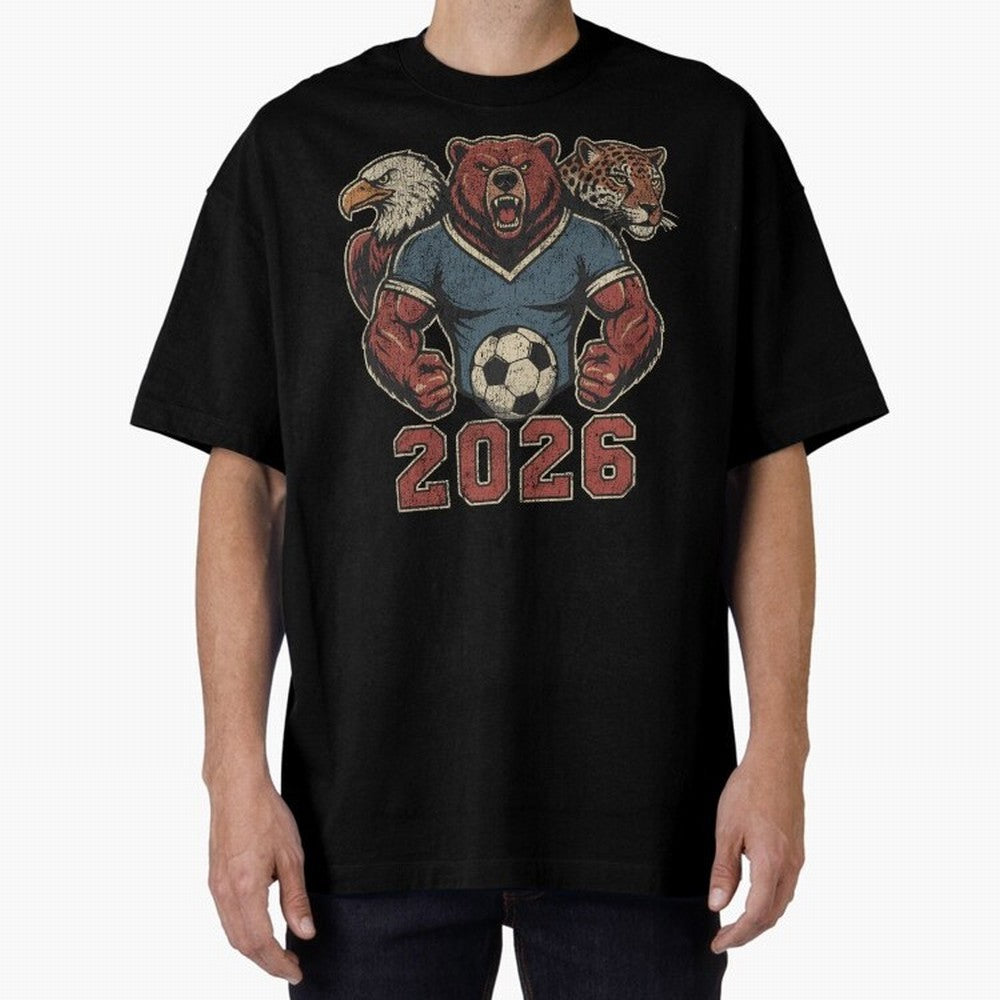 World Cup 2026 Host Mascots | USA Canada Mexico Soccer Classic T-Shirt Stand Out with Spirit from FIFA World Cup 2026 USA Canada Mexico Centered on Haaland, Brazil, Portugal and Argentina Energy, Stadium Chants, National Pride, Trophy Dreams and