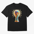 Golden Illuminating Cup Classic T-Shirt Make Every Kick Count in Match Day Hype around FIFA World Cup 2026 Group Stage, Mbappe and Neymar, Argentina, France and Brazil, Retro Football Energy, Iconic Rivalries, Trophy Chase Drama and Stadium