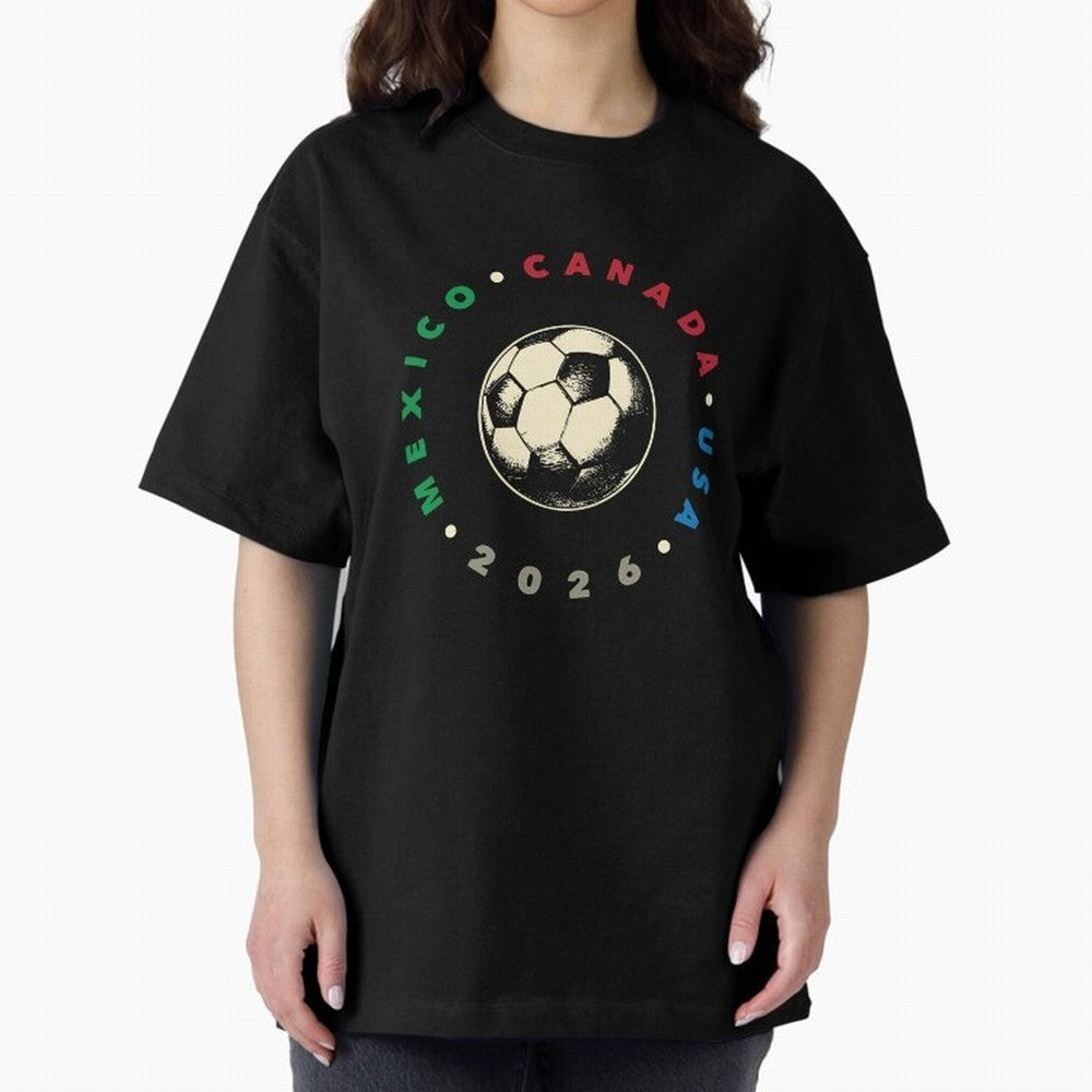 World Cup 2026 T-Shirt_36679031 Classic T-Shirt Stand with the FIFA World Cup 2026 USA Canada Mexico Journey through Neymar, Haaland and Cristiano Ronaldo Highlights, Spain and Netherlands Pride, Retro Football Energy, Iconic Rivalries, Trophy