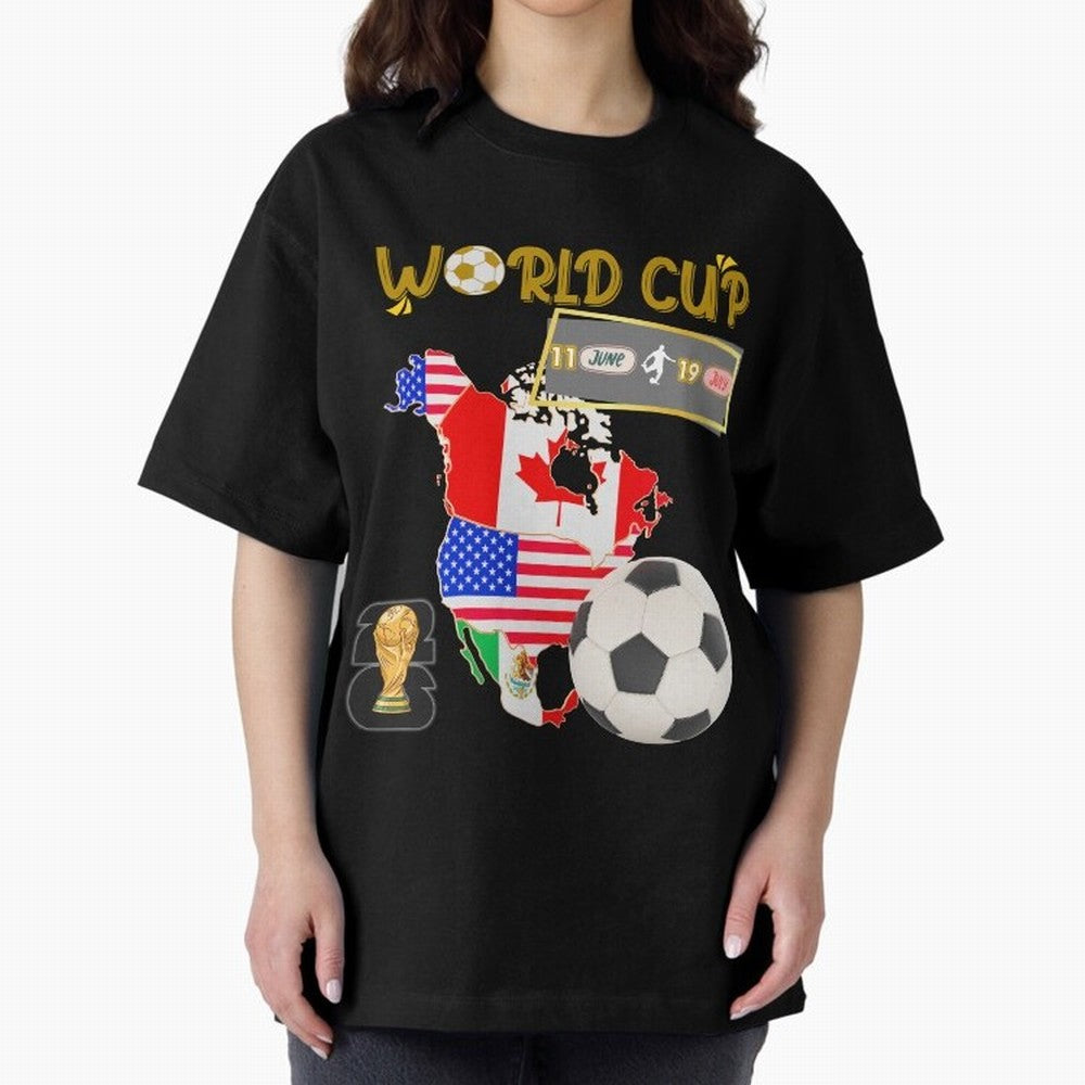 World Cup 2026 North America USA Canada Mexico Soccer Fan Classic T-Shirt Represent FIFA World Cup 2026 for Fans of CR7 and Messi and Portugal, Bringing Football Festival Excitement, Trophy Ambitions, Country Rivalries and Star Player Buzz; Perfect