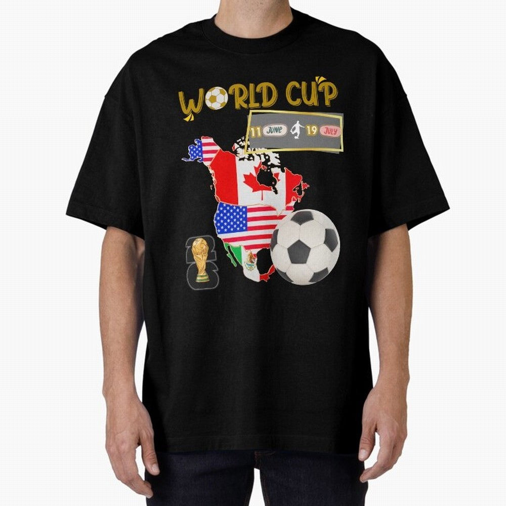 World Cup 2026 North America USA Canada Mexico Soccer Fan Classic T-Shirt Represent FIFA World Cup 2026 for Fans of CR7 and Messi and Portugal, Bringing Football Festival Excitement, Trophy Ambitions, Country Rivalries and Star Player Buzz; Perfect