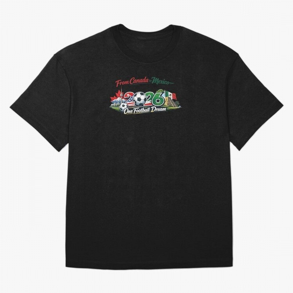 2026 Football Fan Design - North America - Three Nations One Dream Classic T-Shirt Live the Energy of FIFA World Cup 2026 Group Stage Spirit, Built around England, France and Netherlands, Mbappe and Neymar, Football Festival Excitement, Trophy
