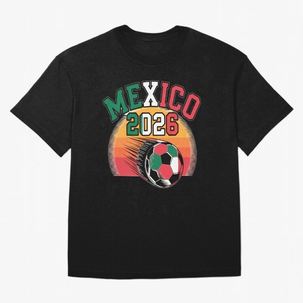 Mexico 2026 Vintage Soccer Shirt Retro Futbol Fan Tee Classic T-Shirt Celebrate Global Passion for FIFA World Cup 2026 USA Canada Mexico for Fans of Neymar and Spain and Netherlands, Bringing Match Day Excitement, Supporter Culture, Golden Goals