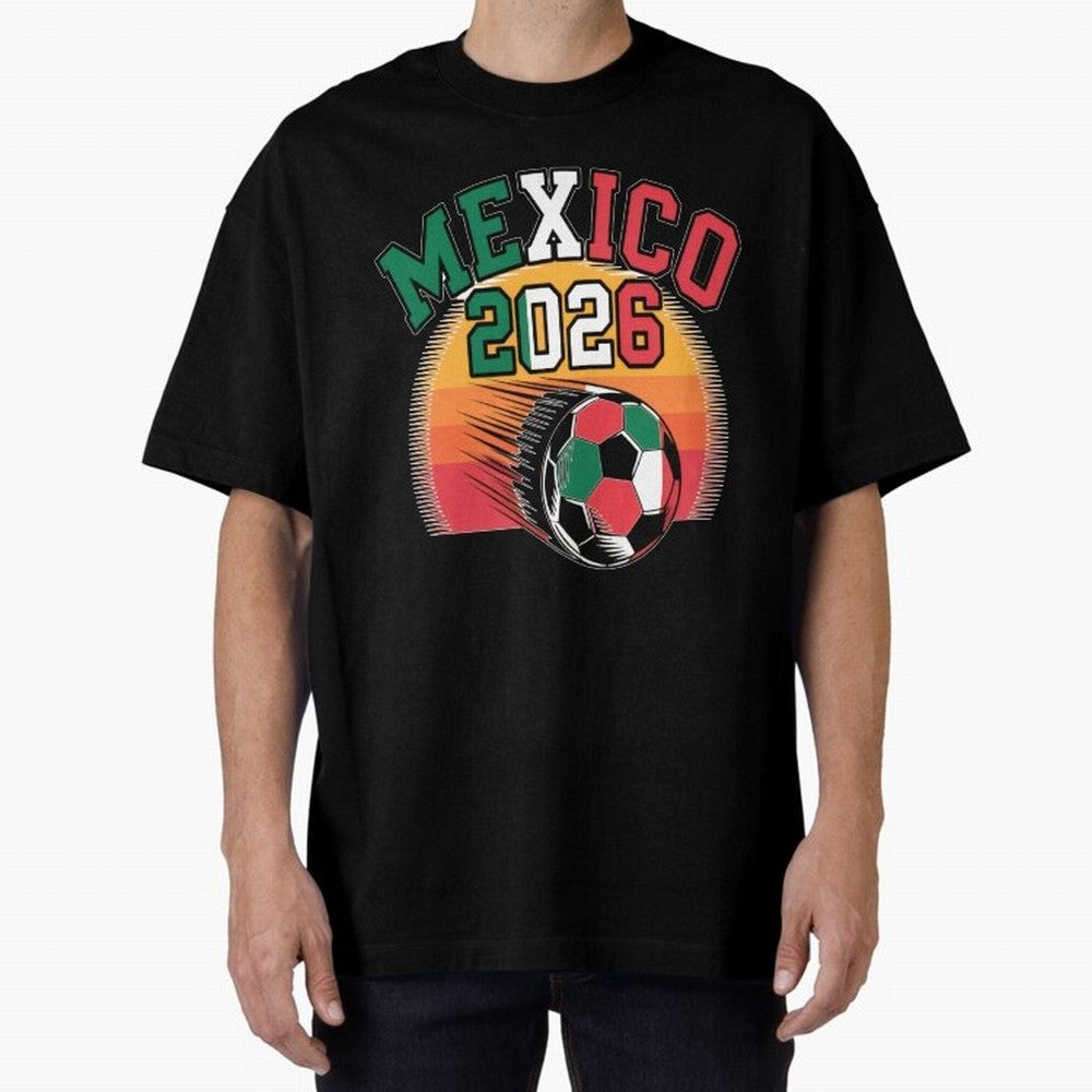 Mexico 2026 Vintage Soccer Shirt Retro Futbol Fan Tee Classic T-Shirt Celebrate Global Passion for FIFA World Cup 2026 USA Canada Mexico for Fans of Neymar and Spain and Netherlands, Bringing Match Day Excitement, Supporter Culture, Golden Goals