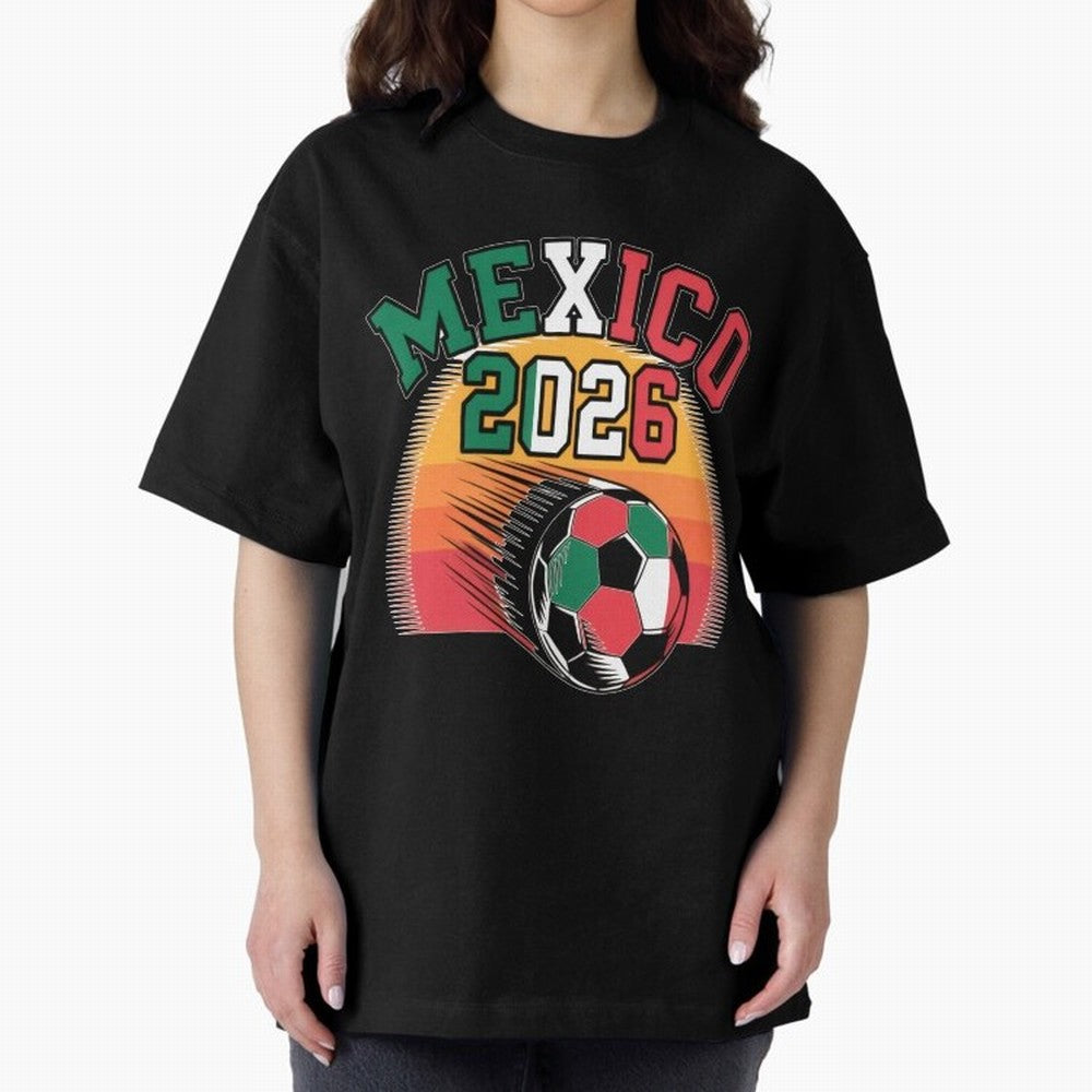 Mexico 2026 Vintage Soccer Shirt Retro Futbol Fan Tee Classic T-Shirt Celebrate Global Passion for FIFA World Cup 2026 USA Canada Mexico for Fans of Neymar and Spain and Netherlands, Bringing Match Day Excitement, Supporter Culture, Golden Goals