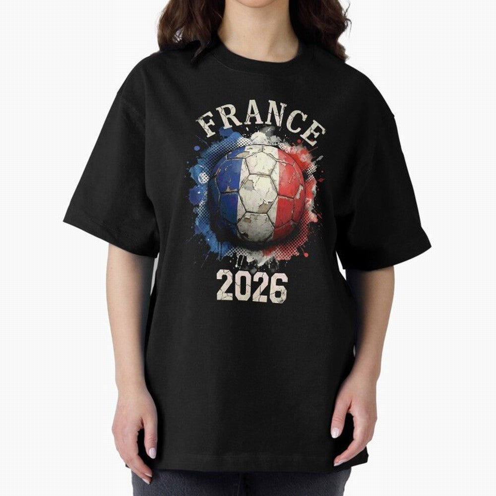 France 2026 Football Art | Vintage Tricolor Soccer Ball Splash Design Classic T-Shirt Celebrate Fan Culture around Match Day Hype around FIFA World Cup 2026 USA Canada Mexico, Haaland and Mbappe, England, Game Day Rituals, Football Legends, Country