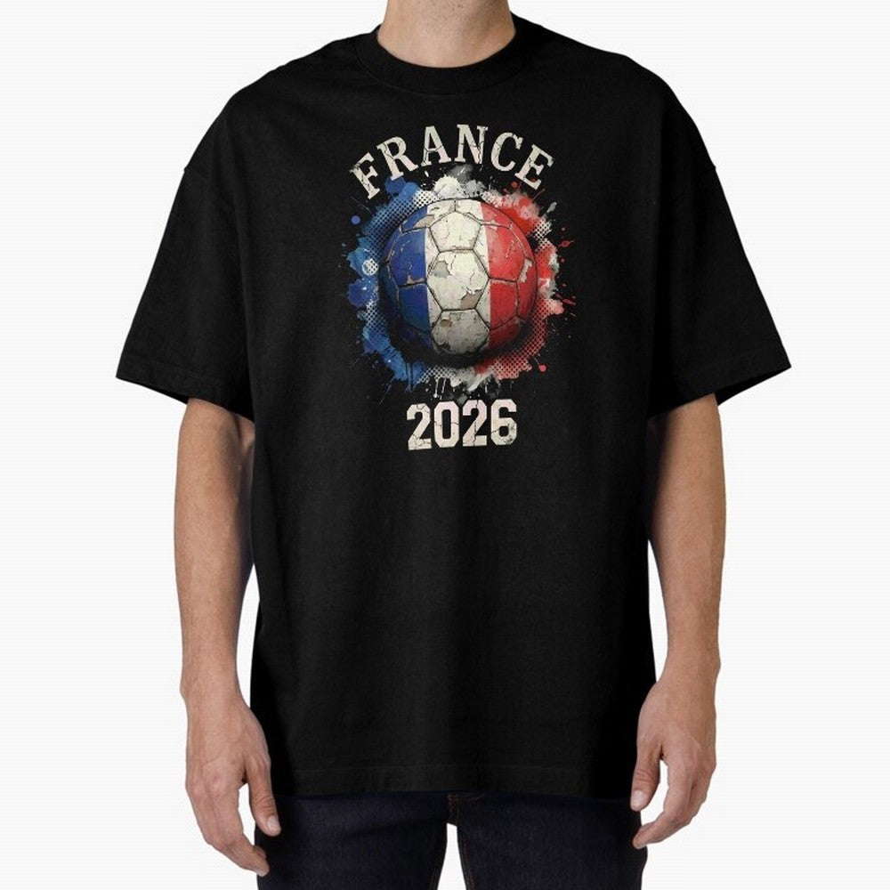 France 2026 Football Art | Vintage Tricolor Soccer Ball Splash Design Classic T-Shirt Celebrate Fan Culture around Match Day Hype around FIFA World Cup 2026 USA Canada Mexico, Haaland and Mbappe, England, Game Day Rituals, Football Legends, Country
