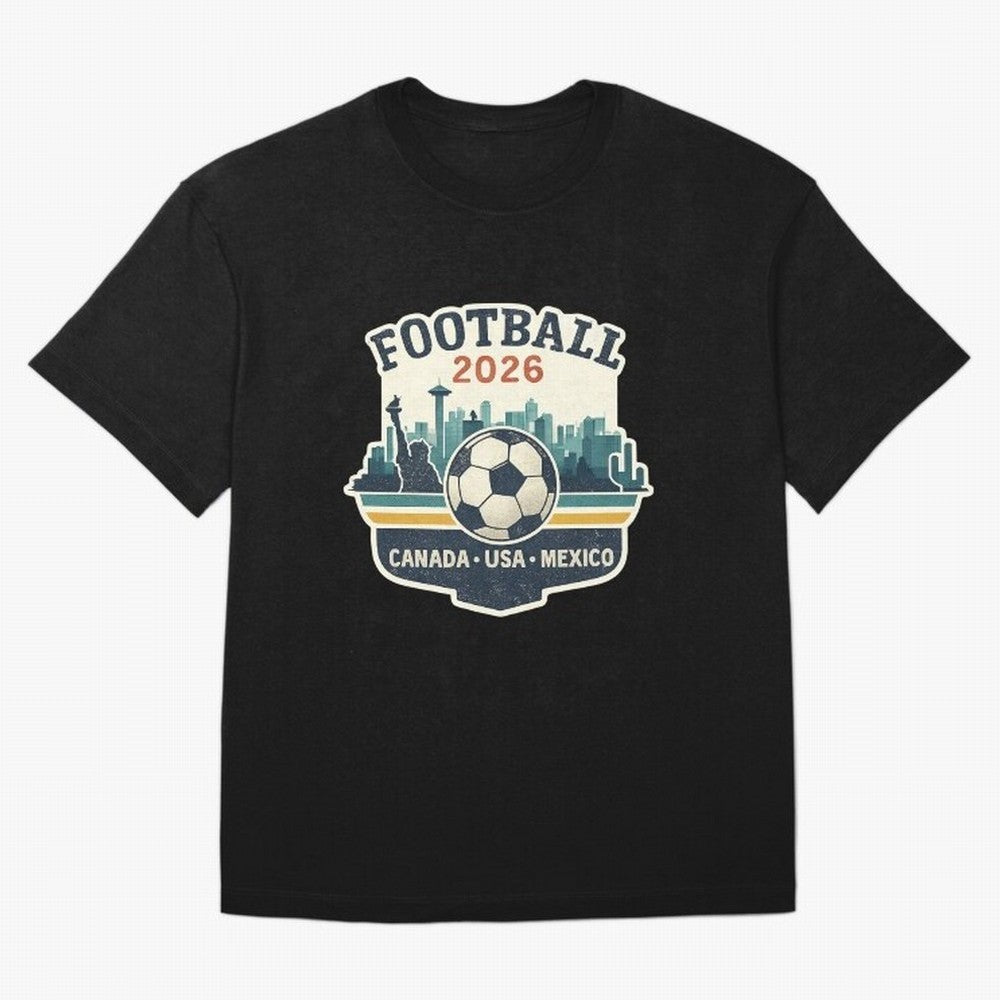 Football 2026 ¨C One World One Goal Classic T-Shirt Join Supporters Worldwide for Match Day Hype around FIFA World Cup 2026, Cristiano Ronaldo, Argentina, Champion Mindset, Group Stage Buzz, Knockout Tension and Passionate Fan Culture; Perfect for