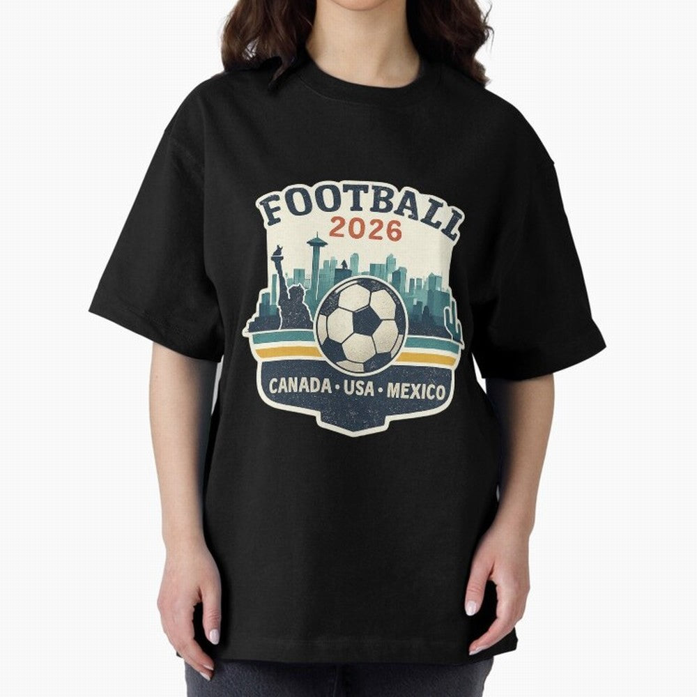 Football 2026 ¨C One World One Goal Classic T-Shirt Join Supporters Worldwide for Match Day Hype around FIFA World Cup 2026, Cristiano Ronaldo, Argentina, Champion Mindset, Group Stage Buzz, Knockout Tension and Passionate Fan Culture; Perfect for