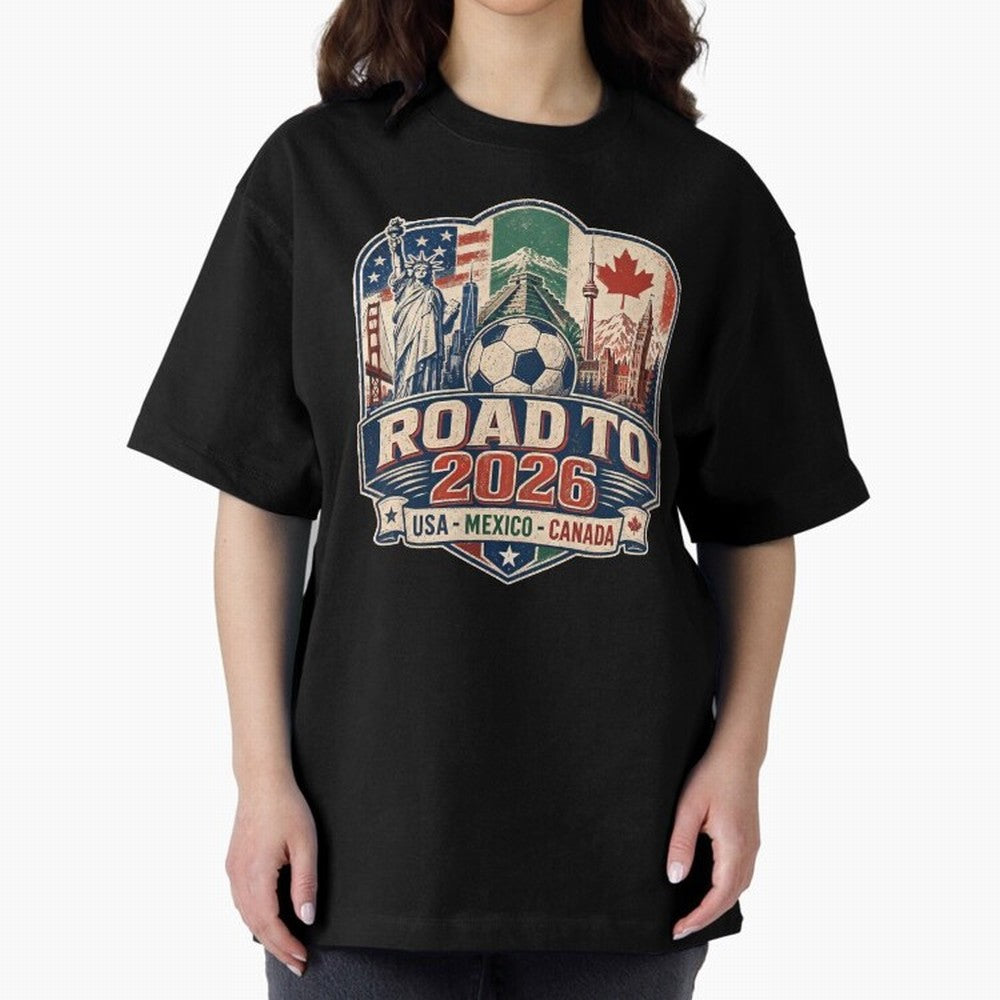 Football 2026 USA Mexico Canada Soccer Championship Fan Art Classic T-Shirt Bring Match Day Fire to the FIFA World Cup 2026 Journey through Mbappe and Neymar Highlights, Argentina, France and Brazil Pride, Stadium Memories, Football Loyalty,