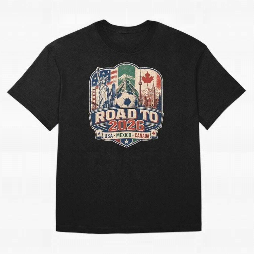 Football 2026 USA Mexico Canada Soccer Championship Fan Art Classic T-Shirt Bring Match Day Fire to the FIFA World Cup 2026 Journey through Mbappe and Neymar Highlights, Argentina, France and Brazil Pride, Stadium Memories, Football Loyalty,