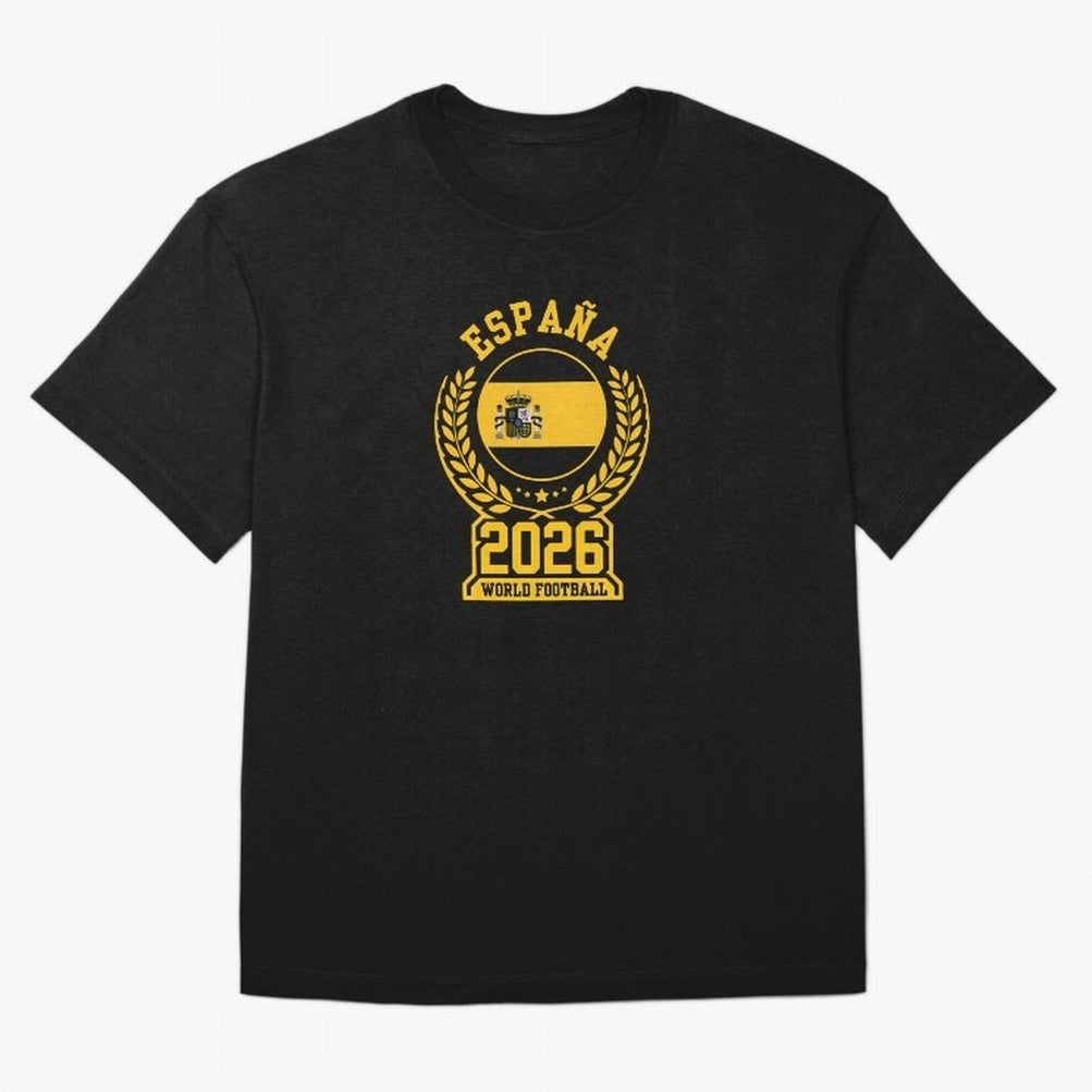 Spain World Football 2026 T-Shirt_87604013 Classic T-Shirt Elevate Global Football Passion for FIFA World Cup 2026 USA Canada Mexico, Connected to Messi, Neymar and Mbappe, Brazil, Stadium Chants, National Pride, Trophy Dreams and Unforgettable