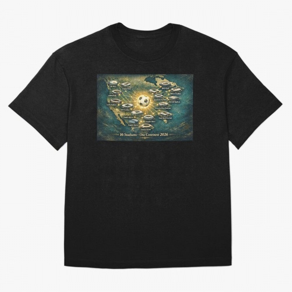 2026 Stadiums Across North America World Cup Classic T-Shirt Feel the Heartbeat of Global Football Passion for FIFA World Cup 2026 USA Canada Mexico, Made for Mbappe and Neymar, France, Goal Celebration Energy, Supporter Heritage, Football Icons