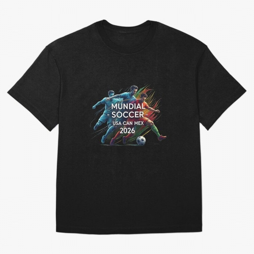 Mundial Soccer 2026 Classic T-Shirt Bring Bold Fan Energy to Global Football Passion for FIFA World Cup 2026 USA Canada Mexico, with CR7 and Messi, England and Germany, Vintage Soccer Flavor, Modern Football Stars, National Flags and Final Night