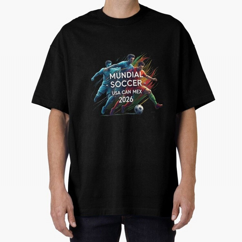 Mundial Soccer 2026 Classic T-Shirt Bring Bold Fan Energy to Global Football Passion for FIFA World Cup 2026 USA Canada Mexico, with CR7 and Messi, England and Germany, Vintage Soccer Flavor, Modern Football Stars, National Flags and Final Night