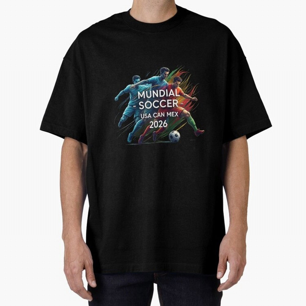 Mundial Soccer 2026 Classic T-Shirt Turn Up for the FIFA World Cup 2026 Journey through Mbappe Highlights, Argentina and Brazil Pride, Vintage Soccer Flavor, Modern Football Stars, National Flags and Final Night Emotion; Great for Watch Parties,