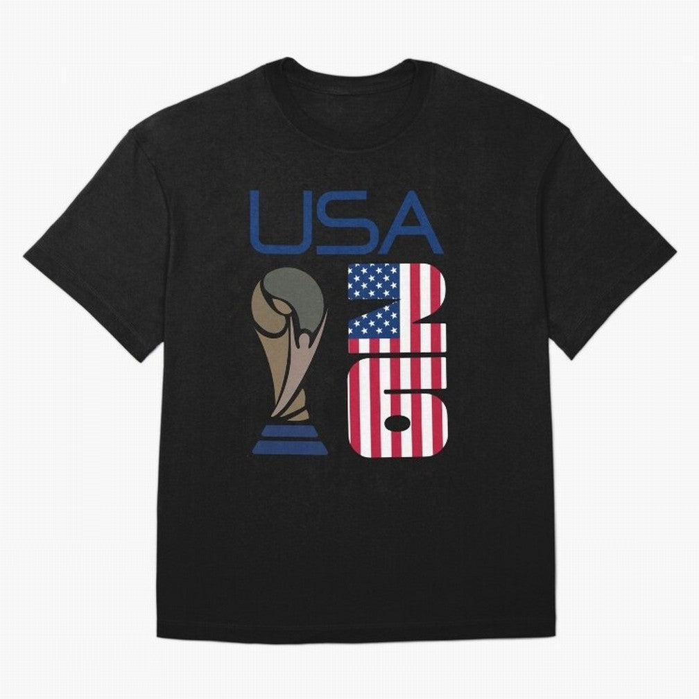 USA 2026 Soccer World Cup Trophy American Flag Design Classic T-Shirt Bring Stadium Energy to Global Football Passion for FIFA World Cup 2026 USA Canada Mexico, Highlighting Messi, Neymar and Mbappe, Spain and Netherlands, Match Day Excitement,