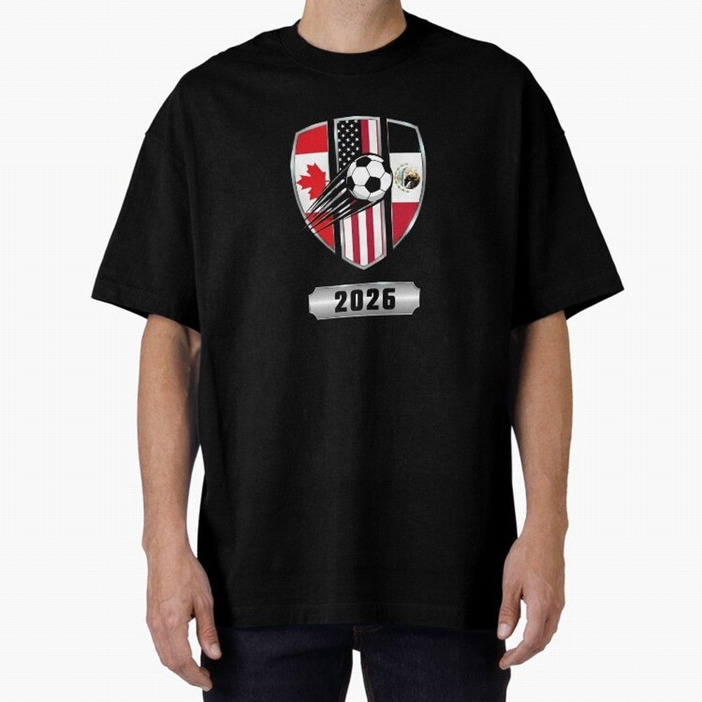 North United America Shield 2026 Cup T-Shirt_82794382 Classic T-Shirt Bring a Champion Mindset to FIFA World Cup 2026 Group Stage Spirit, Celebrating Spain and Netherlands, Messi and Cristiano Ronaldo, Champion Mindset, Group Stage Buzz, Knockout
