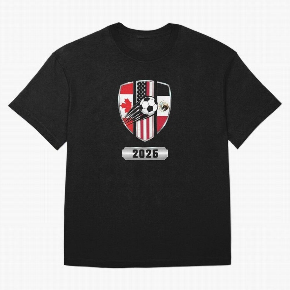 North United America Shield 2026 Cup T-Shirt_82794382 Classic T-Shirt Wear the Spirit of Match Day Hype around FIFA World Cup 2026 USA Canada Mexico, Messi, Neymar and Mbappe, France and Portugal, Goal Celebration Energy, Supporter Heritage,