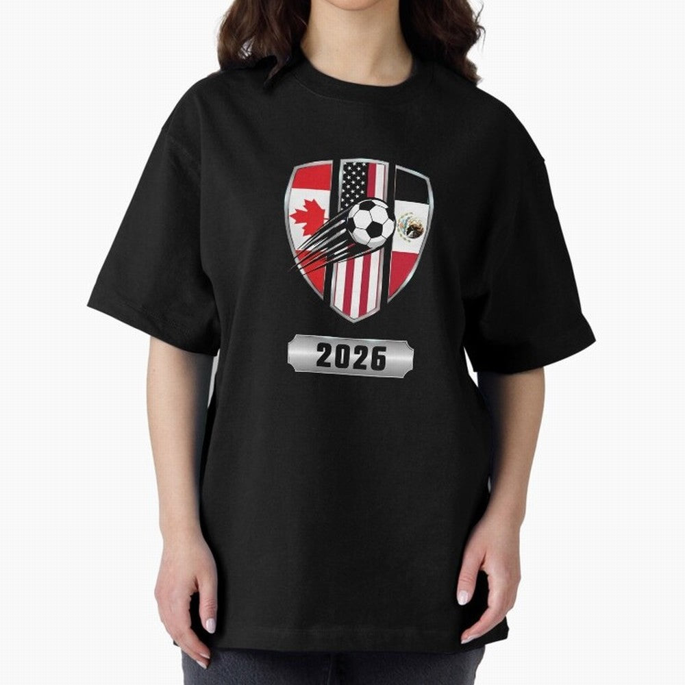 North United America Shield 2026 Cup T-Shirt_82794382 Classic T-Shirt Represent Football Lovers during FIFA World Cup 2026 USA Canada Mexico for Fans of Mbappe and Neymar and England and Germany, Bringing Stadium Chants, National Pride, Trophy