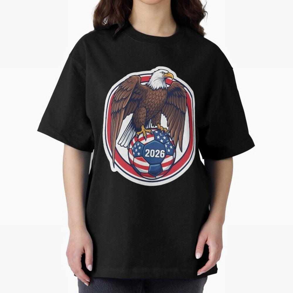 USA Eagle Soccer 2026 ¨C American Pride Football Design Classic T-Shirt Step into Match Day Hype around FIFA World Cup 2026 Group Stage, Messi, CR7 and Mbappe, England, France and Netherlands, Stadium Memories, Football Loyalty, International