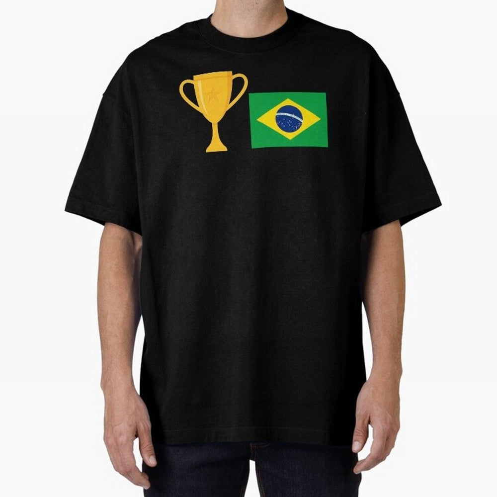 Brazil Soccer Team Fan Football Brazilian Flag 2022 T-Shirt - Brazil T shirt Soccer - Brazil Flag Vintage - Brazilian Classic T-Shirt Share Global Football Passion for FIFA World Cup 2026 Group Stage, Celebrating Messi, Neymar and Mbappe, Spain and