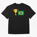 Brazil Soccer Team Fan Football Brazilian Flag 2022 T-Shirt - Brazil T shirt Soccer - Brazil Flag Vintage - Brazilian Classic T-Shirt Share Global Football Passion for FIFA World Cup 2026 Group Stage, Celebrating Messi, Neymar and Mbappe, Spain and