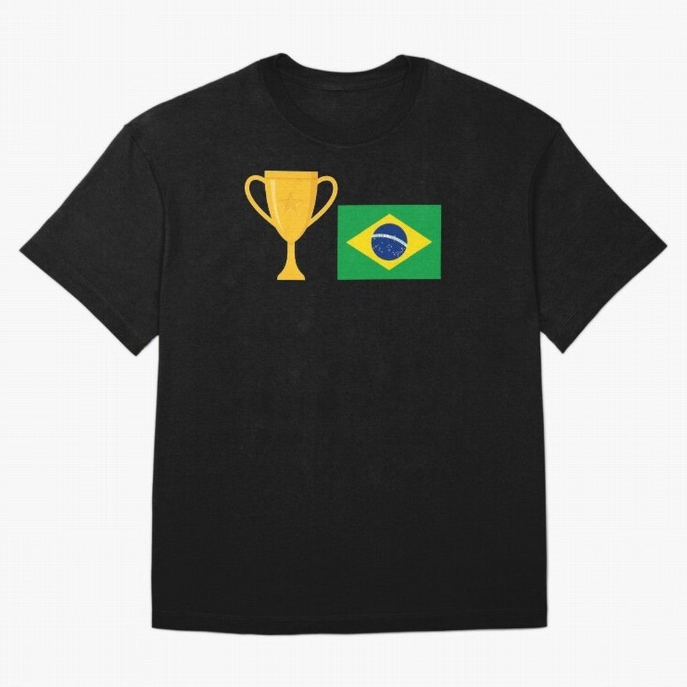 Brazil Soccer Team Fan Football Brazilian Flag 2022 T-Shirt - Brazil T shirt Soccer - Brazil Flag Vintage - Brazilian Classic T-Shirt Share Global Football Passion for FIFA World Cup 2026 Group Stage, Celebrating Messi, Neymar and Mbappe, Spain and