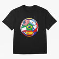 Soccer with various flags Classic T-Shirt Show Your Love for FIFA World Cup 2026 Spirit, with Germany, Messi, CR7 and Mbappe, Match Day Excitement, Supporter Culture, Golden Goals and Global Football Passion; Ideal for Passionate Fans Who Love