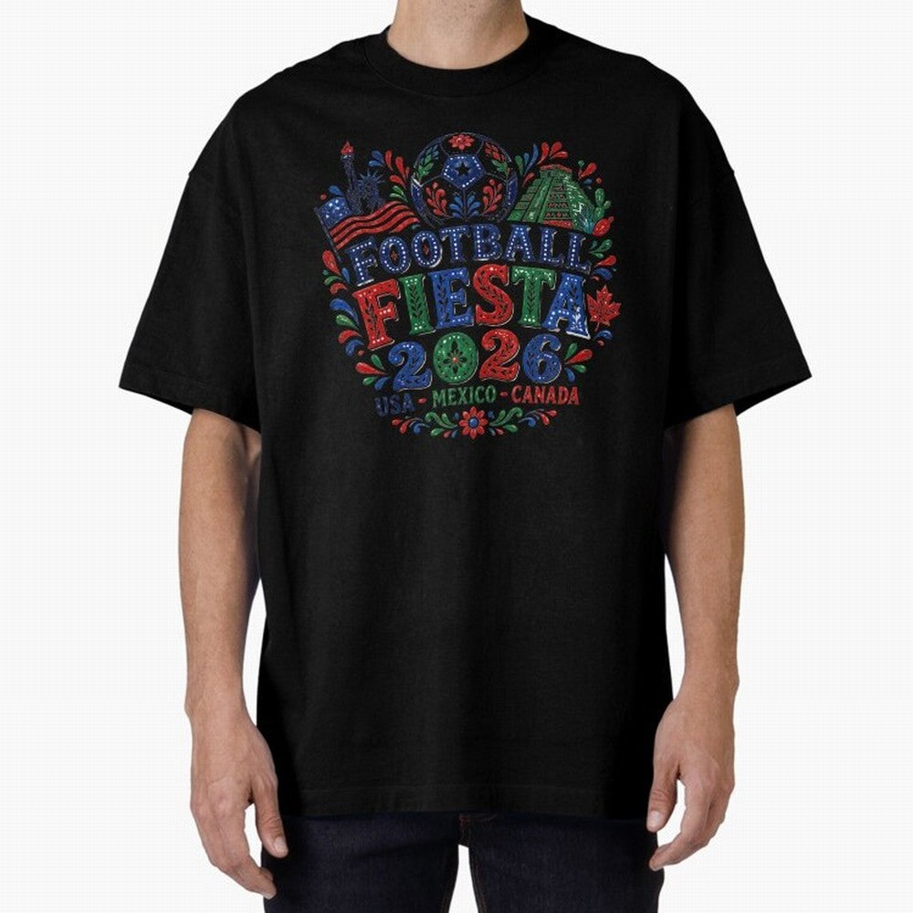 Football Fiesta 2026 USA Mexico Canada Soccer Art Classic T-Shirt Bring Supporter Culture to FIFA World Cup 2026 Spirit, Highlighting Spain, Messi and Cristiano Ronaldo, Retro Football Energy, Iconic Rivalries, Trophy Chase Drama and Stadium