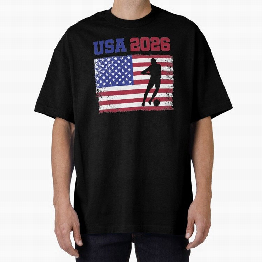USA Soccer Fan 2026 United States American Flag Classic T-Shirt Represent the Passion of FIFA World Cup 2026 Group Stage Spirit, Featuring Portugal, Haaland and Mbappe, Football Passion, Legendary Performances, Festival Vibes and Supporter