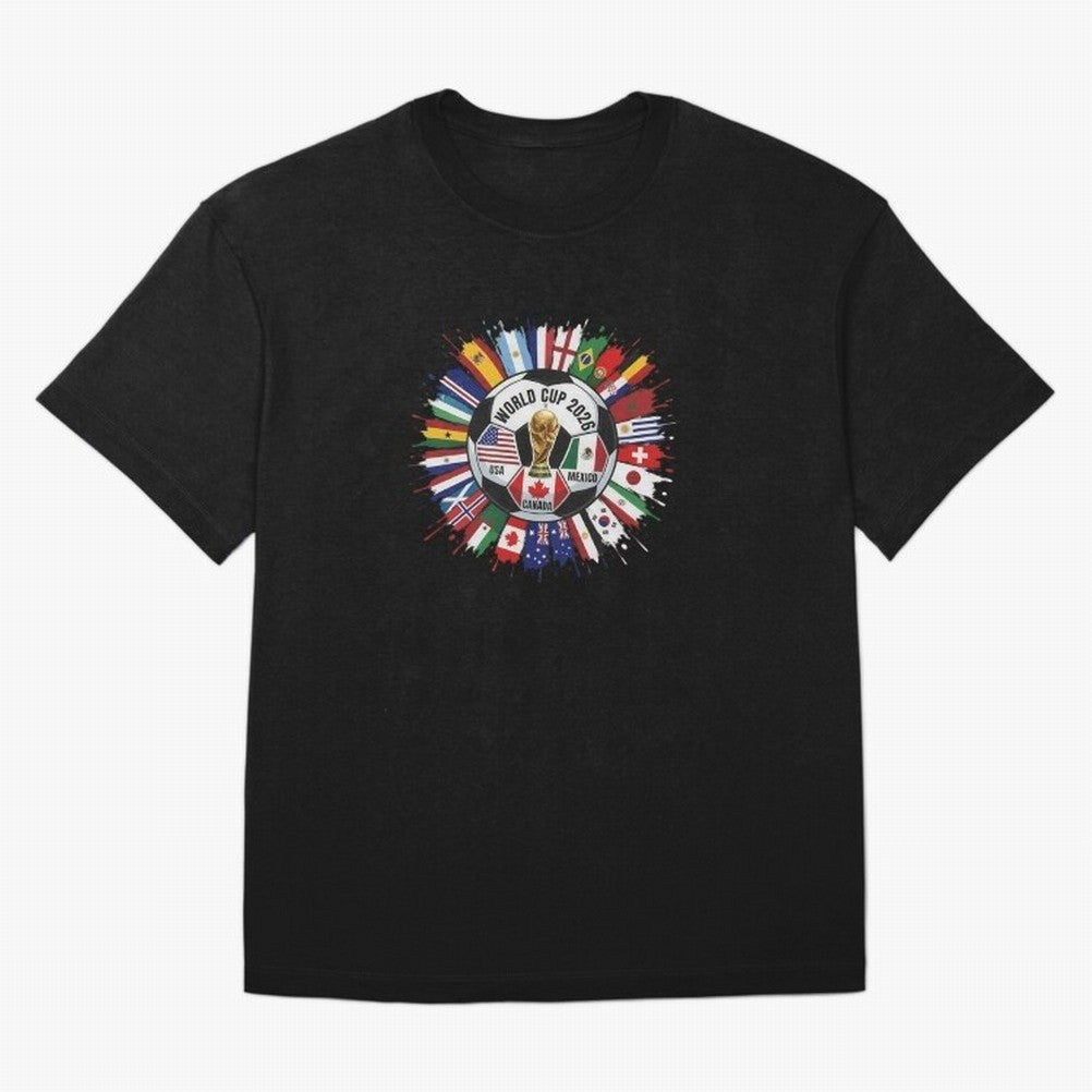 World Cup 2026 Kids, USA Mexico Canada Host Countries, International Football Flags Top, Gameday Soccer Apparel, Soccer Fan Youth Classic T-Shirt Celebrate the FIFA World Cup 2026 Journey through Cristiano Ronaldo, Haaland and CR7 Highlights,