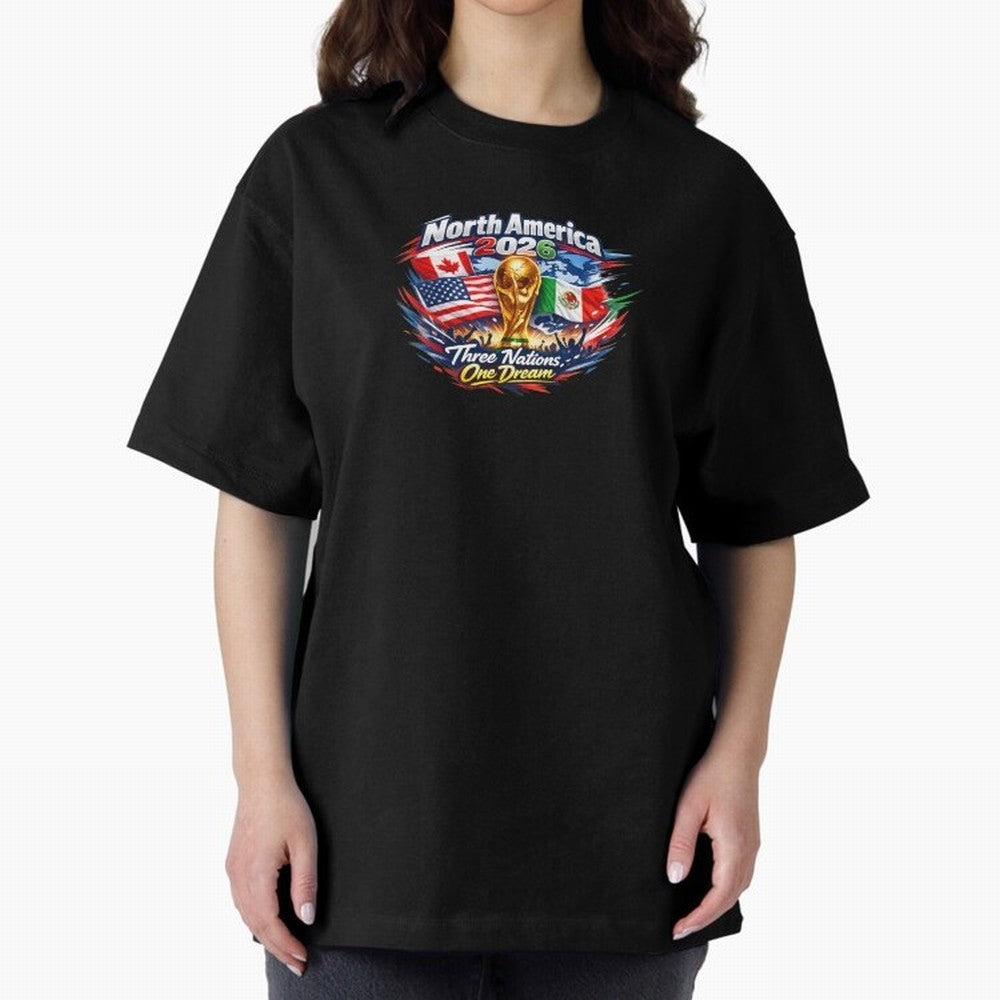 2026 Football Fan Design - North America - Three Nations One Dream Classic T-Shirt Build FIFA World Cup 2026 USA Canada Mexico Driven by Haaland, England and Germany Energy, Match Day Excitement, Supporter Culture, Golden Goals and Global Football