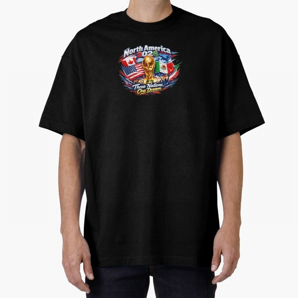 2026 Football Fan Design - North America - Three Nations One Dream Classic T-Shirt Build FIFA World Cup 2026 USA Canada Mexico Driven by Haaland, England and Germany Energy, Match Day Excitement, Supporter Culture, Golden Goals and Global Football