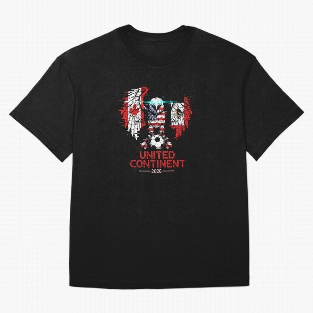Glitched North America Eagle World Cup Soccer 2026 T-Shirt_83958408 Classic T-Shirt Honor Champions and Dreams in the FIFA World Cup 2026 USA Canada Mexico Journey through Cristiano Ronaldo, Haaland and CR7 Highlights, Portugal, Spain and Germany