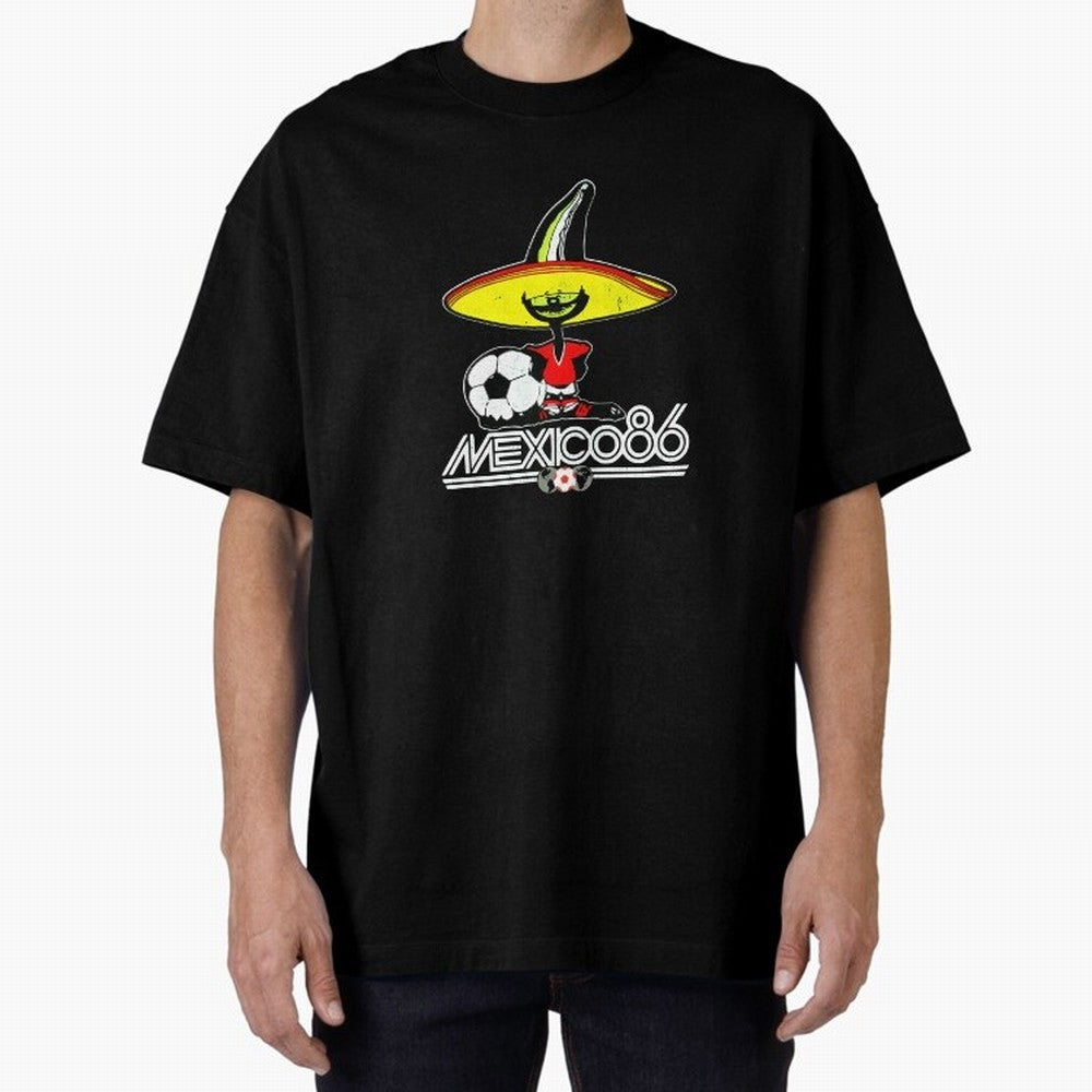 Mexico 86 World Cup Pique Retro Vintage T-Shirt_90751770 Classic T-Shirt Experience FIFA World Cup 2026 USA Canada Mexico with Cristiano Ronaldo, France and Portugal Energy, Sports Nostalgia, International Competition, Famous Players and