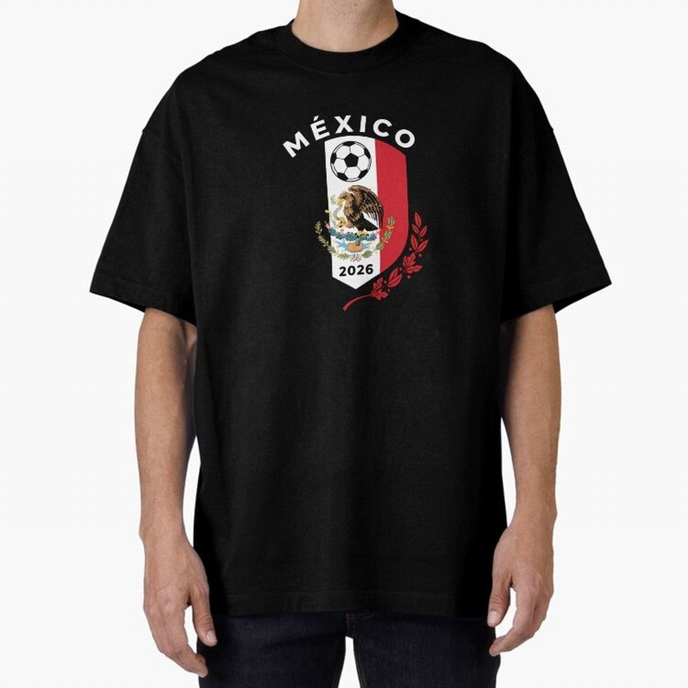 Mexico Emblem World Cup Soccer 2026 Football Crew T-Shirt_83050167 Classic T-Shirt Show Your Love for the FIFA World Cup 2026 Journey through Mbappe Highlights, England, France and Netherlands Pride, Global Supporter Spirit, Legendary Goals,